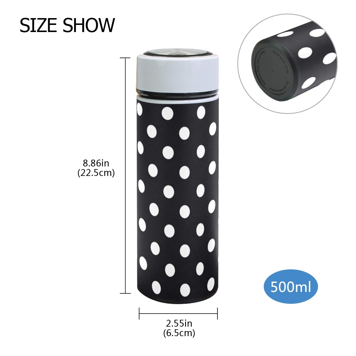 Sukala ステンレス製水筒 ドットパターン Sukala ステンレス製水筒 ドットパターン Sukala ステンレス製